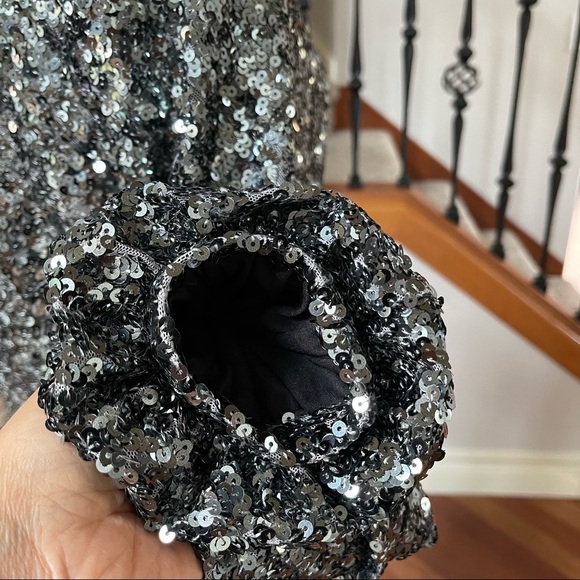 O.P.T. Sequin V-Neck Long Sleeve Rumi Mini Cocktail Dress New! - Picture 10 of 14